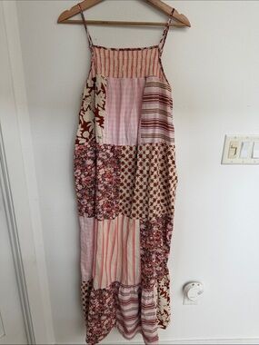 Universal Thread Pink Patchwork Floral Maxi Dress